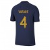 Günstige Frankreich Raphael Varane #4 Heim Fussballtrikot WM 2022 Kurzarm